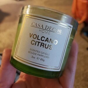Brand New! Casa Decore Home Volcano Citrus Scented Candle - 3oz